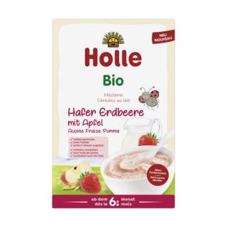 Milchbrei Hafer Erdbeere Apfel