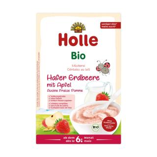 Milchbrei Hafer Erdbeere Apfel